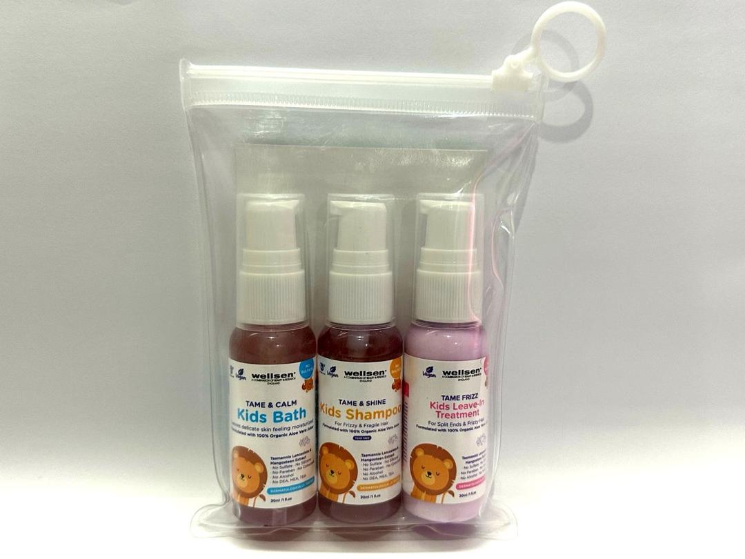 Wellsen Kids Travel Set (Shampoo,Bath,  Leave-in T (FG-405-0084)