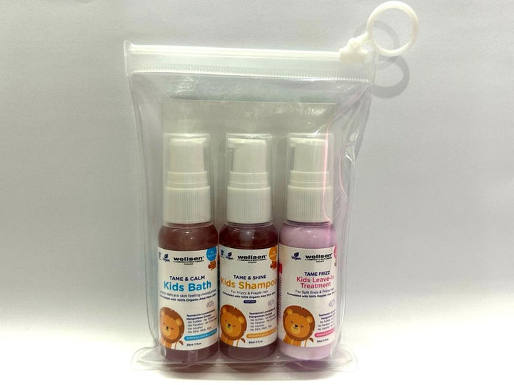Wellsen Kids Travel Set (Shampoo,Bath,  Leave-in T (FG-405-0084)