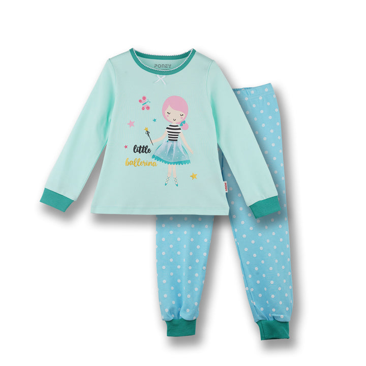 Poney Girls Light Blue Loungewear PLG47