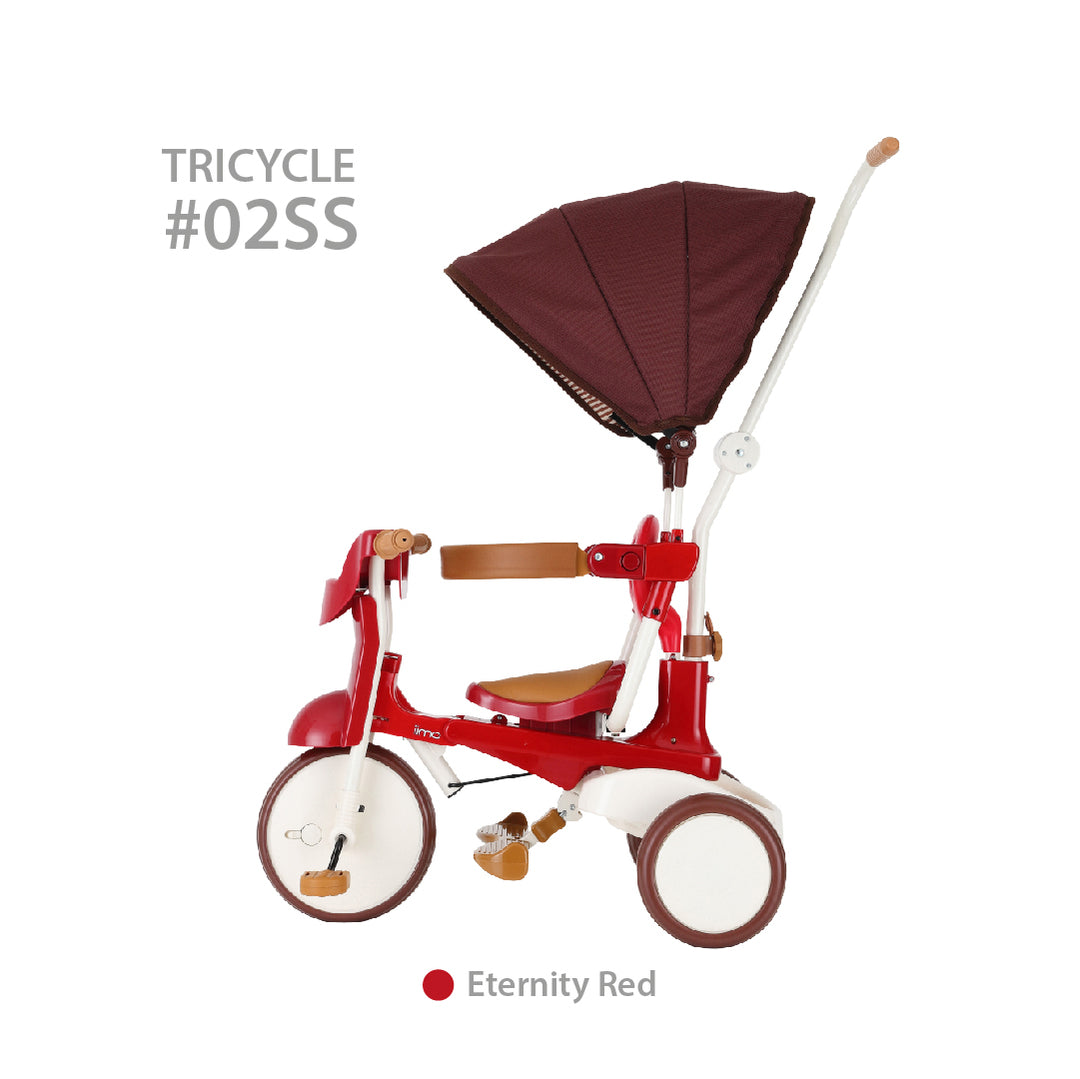 iimo #02 SS Eternity Red Foldable Tricycle with Canopy IMT-4319