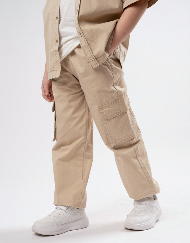 Lt Khaki Poney Cargo Long Pants 80056