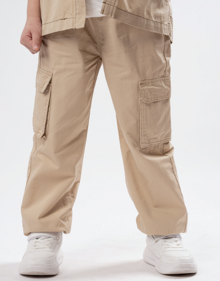 Lt Khaki Poney Cargo Long Pants 80056