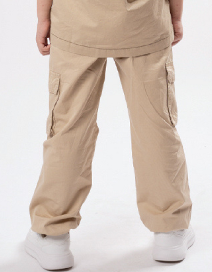Lt Khaki Poney Cargo Long Pants 80056
