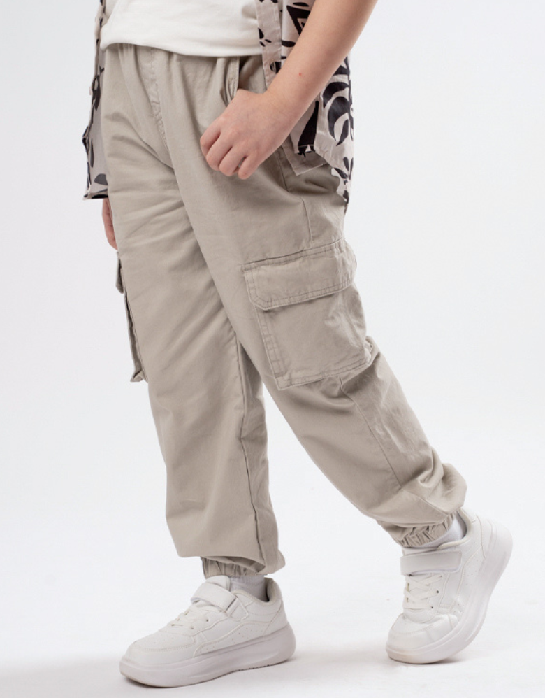 Poney Light Grey Cargo Long Pants
