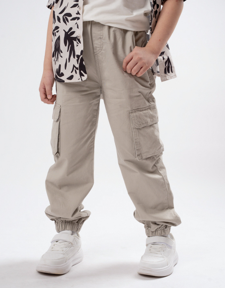 Poney Light Grey Cargo Long Pants