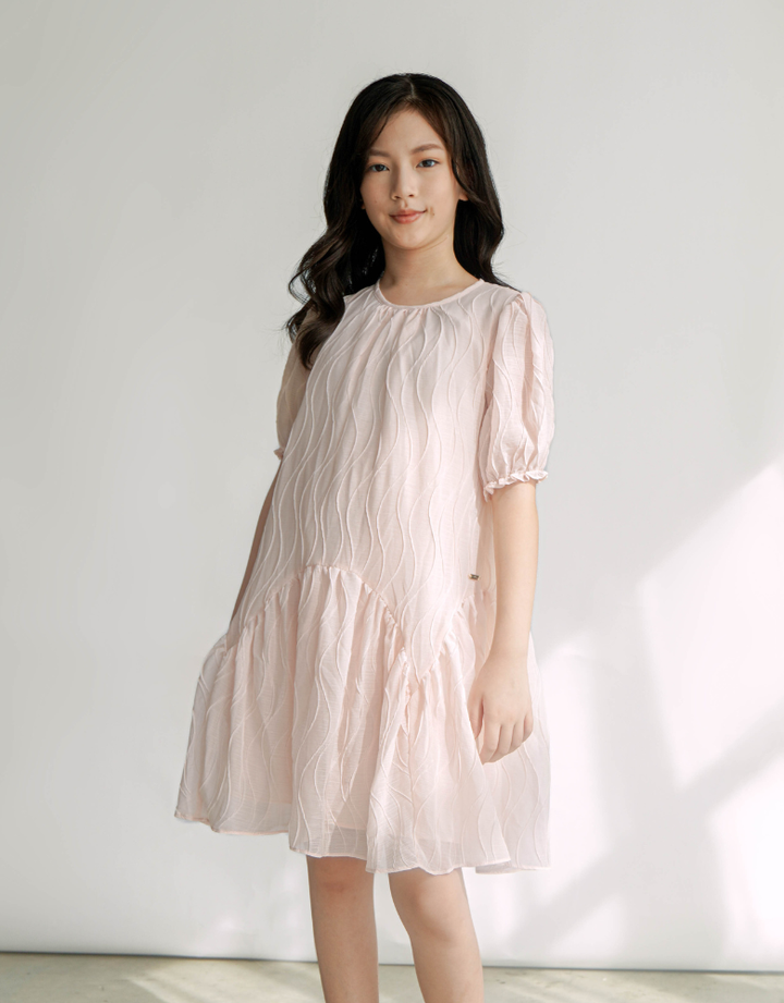Flowy Textured Chiffon Dress