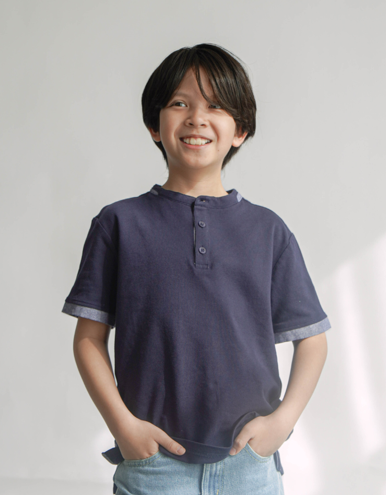 Henley Collar Shorts Sleeves Polo