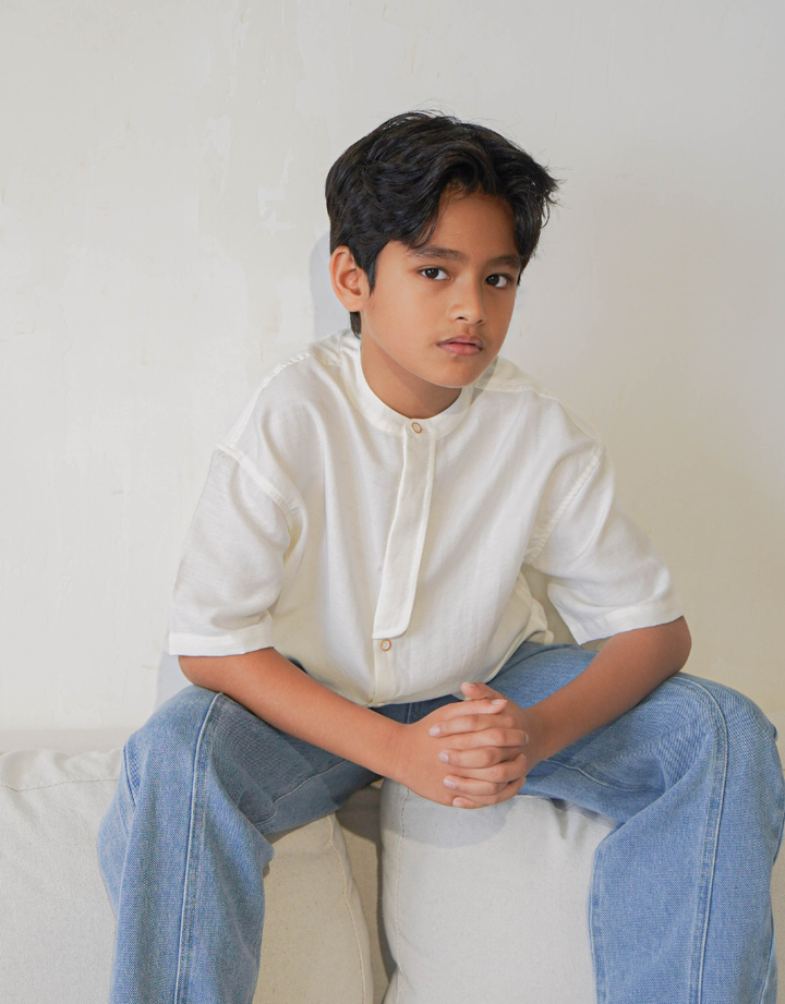 Mandarin Collar Shorts Sleeves Shirts