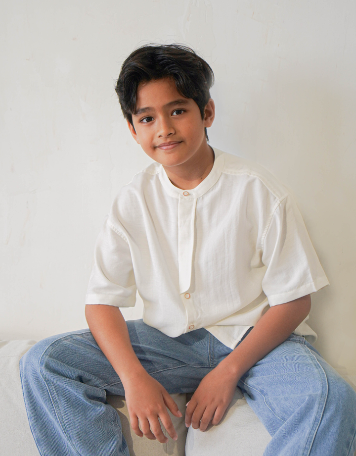 Mandarin Collar Shorts Sleeves Shirts