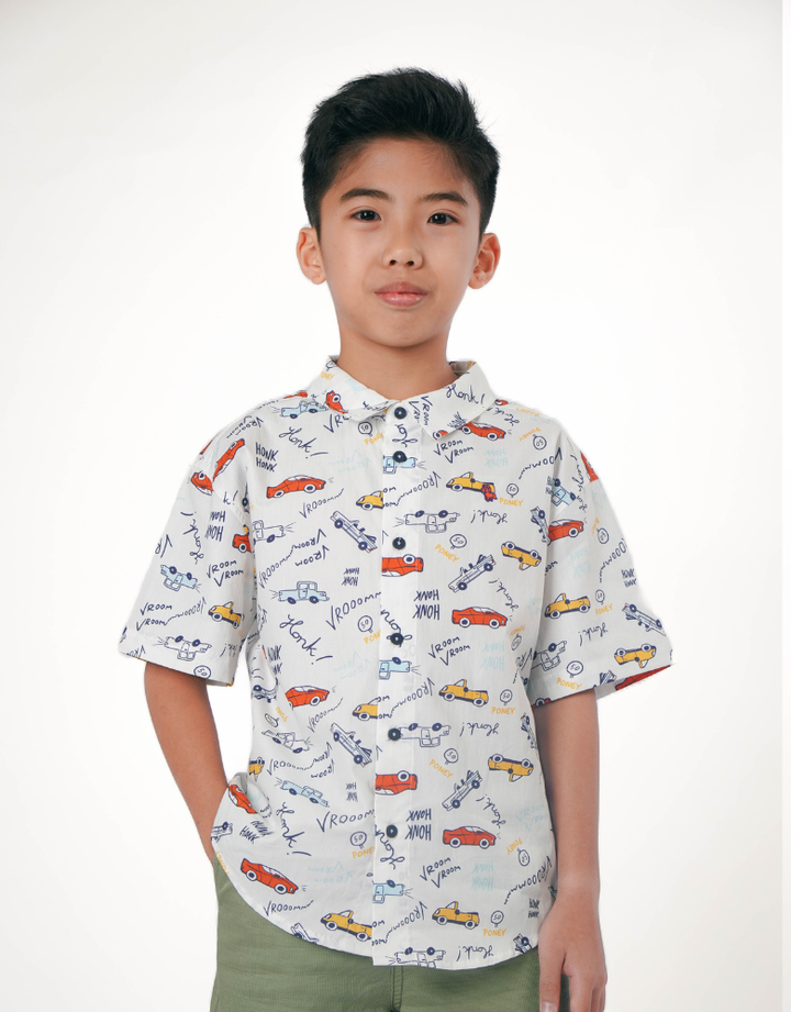 Sketch-Ride Loose Fit Short Sleeve Shirt