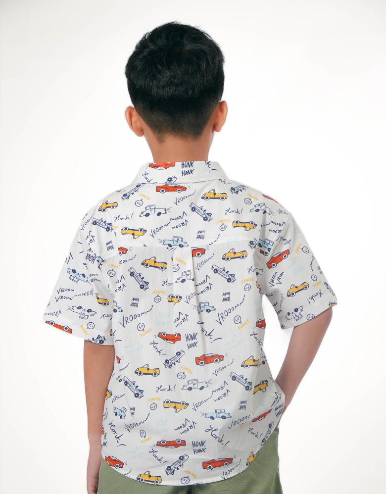 Sketch-Ride Loose Fit Short Sleeve Shirt