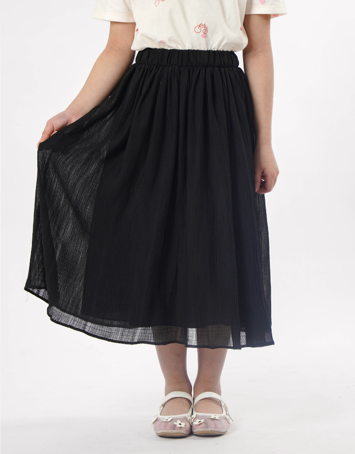 Poney Calf-Length Sheer Skirt