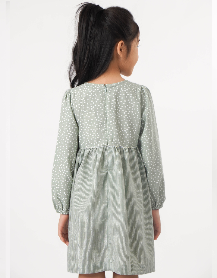 Poney Girls Green Forest Shade Sleeveless Dress