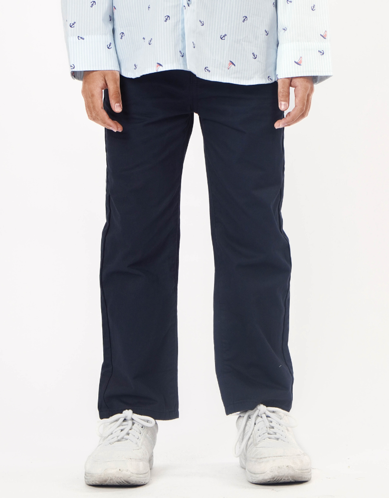 Navy Regular Fit Chino Long Pants