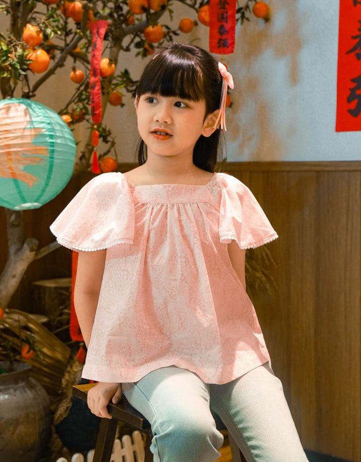 Printed Cotton with Circular Sleeves Blouse