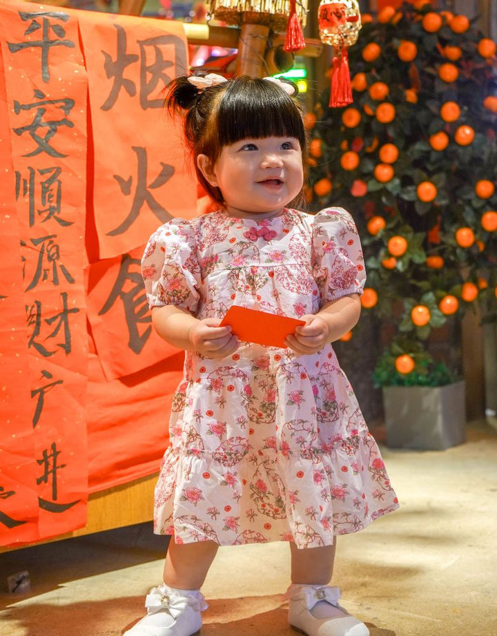 Baby Blush Charm Cheongsam Short Sleeve Dress