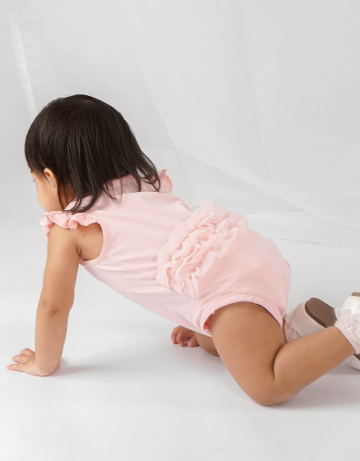 Ruffles Short Sleeve Polo Bodysuit