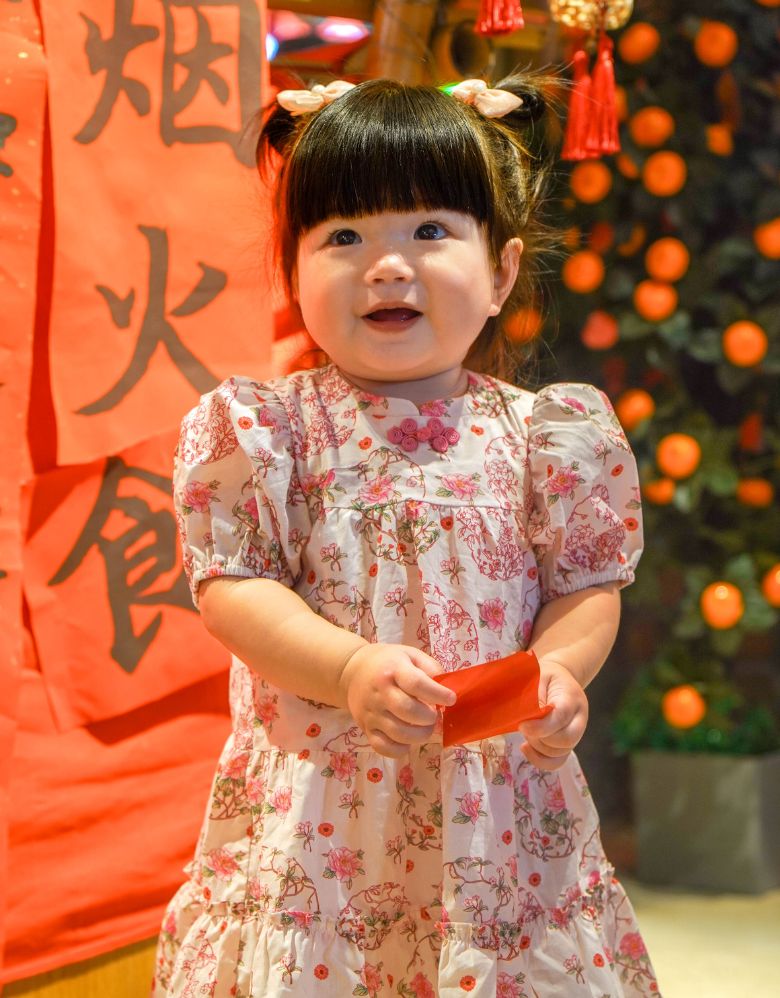 Baby Blush Charm Cheongsam Short Sleeve Dress