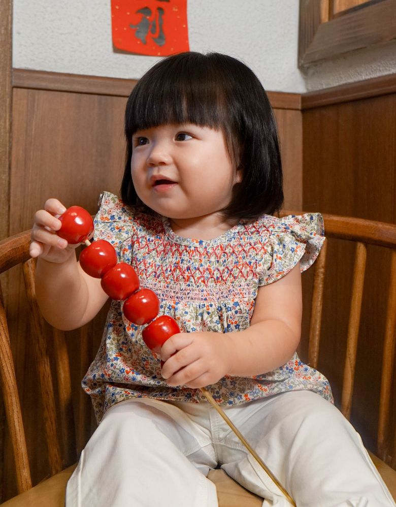 Smocked Floral Cotton Dress