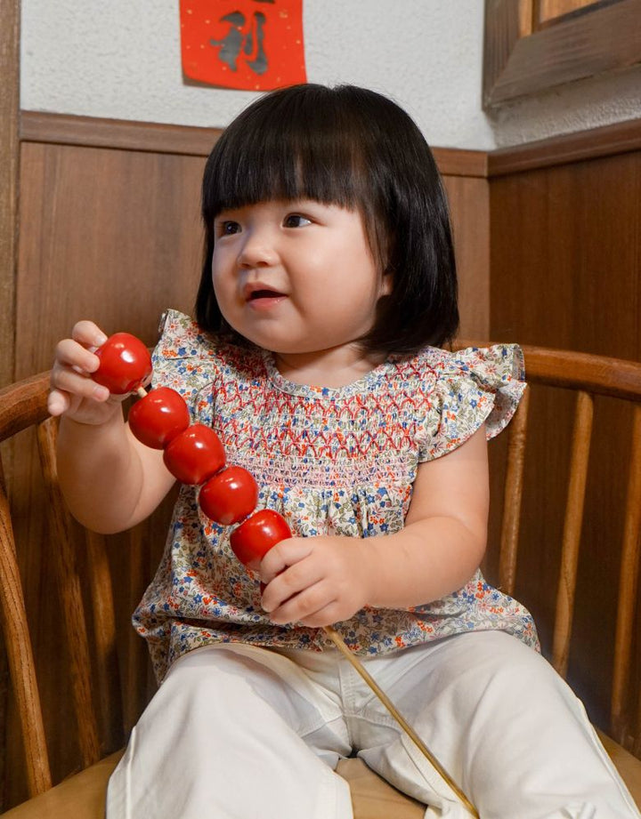 Smocked Floral Cotton Dress