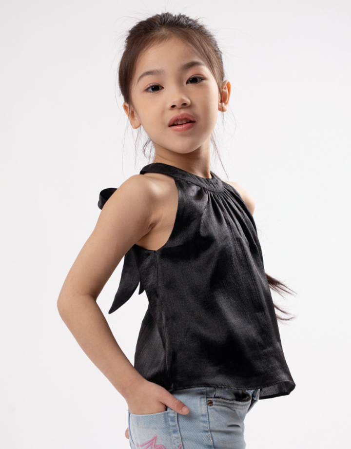 Shimmer Halted Sleeveless Blouse