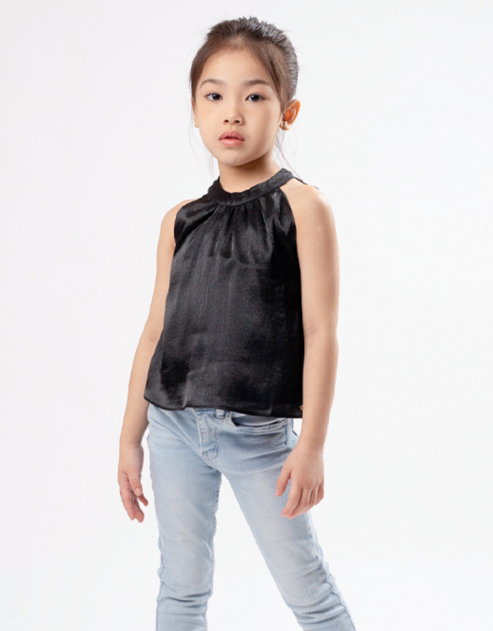 Shimmer Halted Sleeveless Blouse