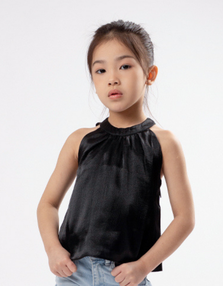 Shimmer Halted Sleeveless Blouse