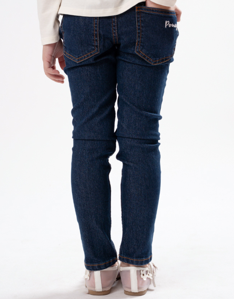 Poney Girls Navy Poney Skinny Zip-up Jeans