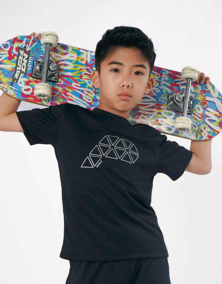 Sportswear Black Regular Fit Short Sleeve Top