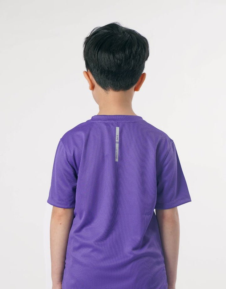 Sportswear  Purple Regular Fit Short Sleeve Top