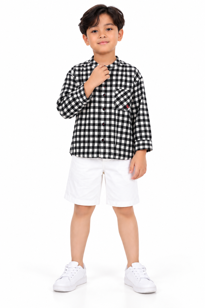 Midnight Gingham Long Sleeve Shirt