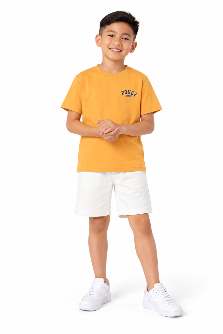 Poney Mustard Iconic Logo Short Sleeve Tee