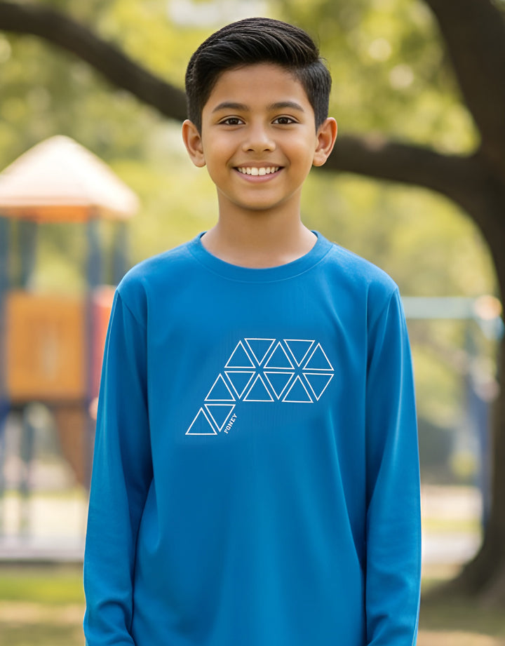 Sportswear Boys Blue Regular Fit Long Sleeve Top