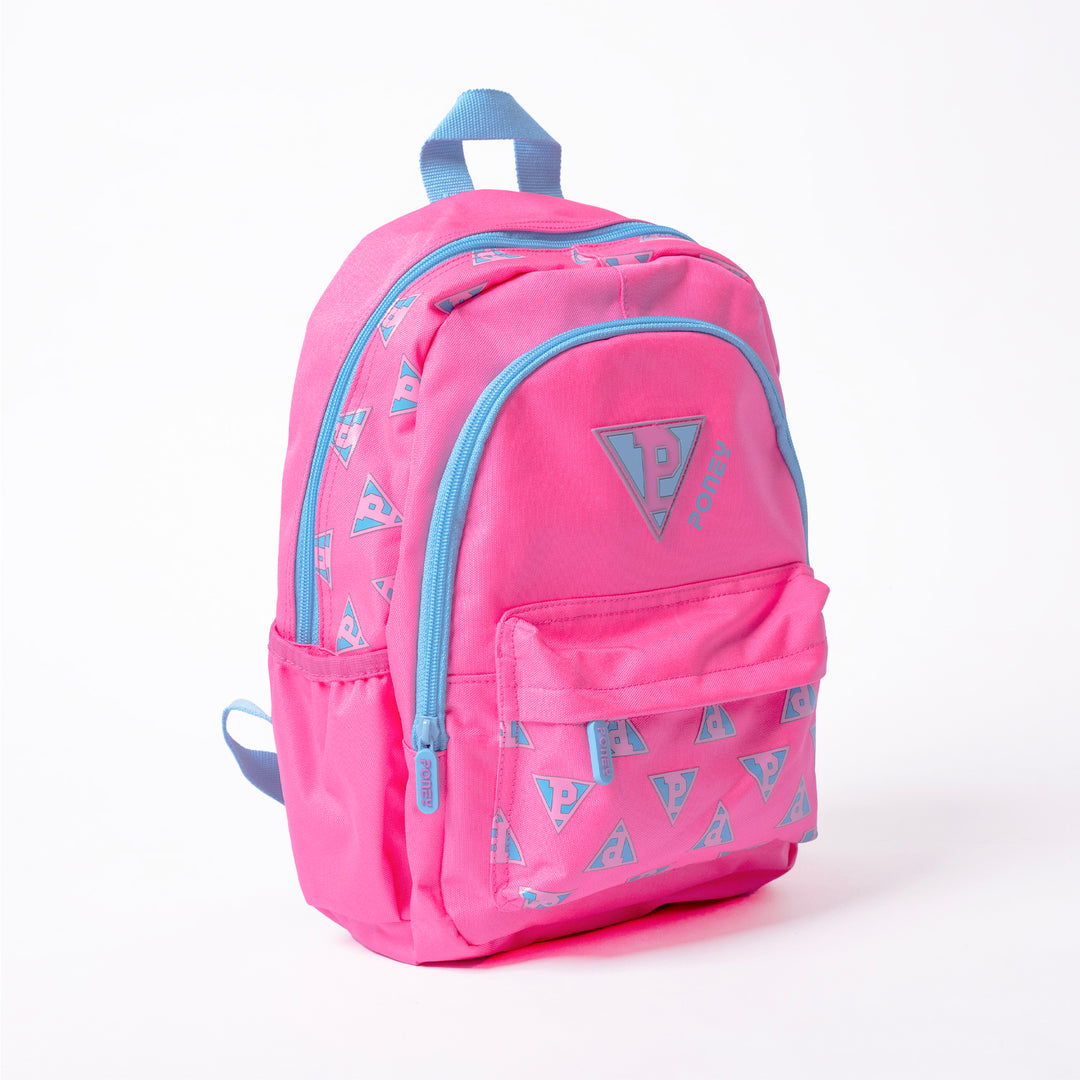 Poney Girls Pink Poney Logo Printed 14'' Backpack Bag TG010