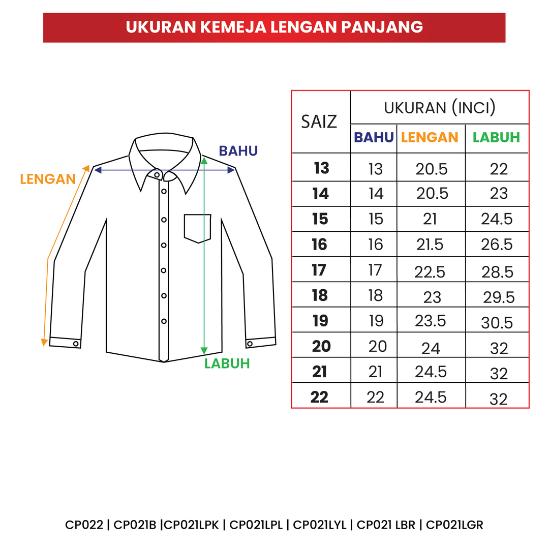 Canggih White School Long Sleeve Shirt