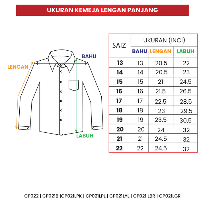Canggih White School Long Sleeve Shirt