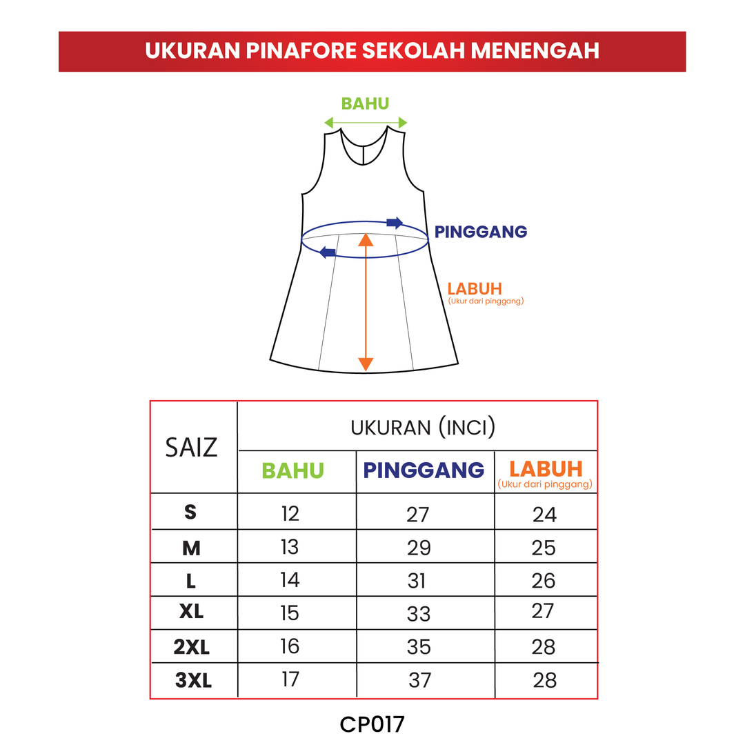 Canggih Girls Turquoise School Pinafore