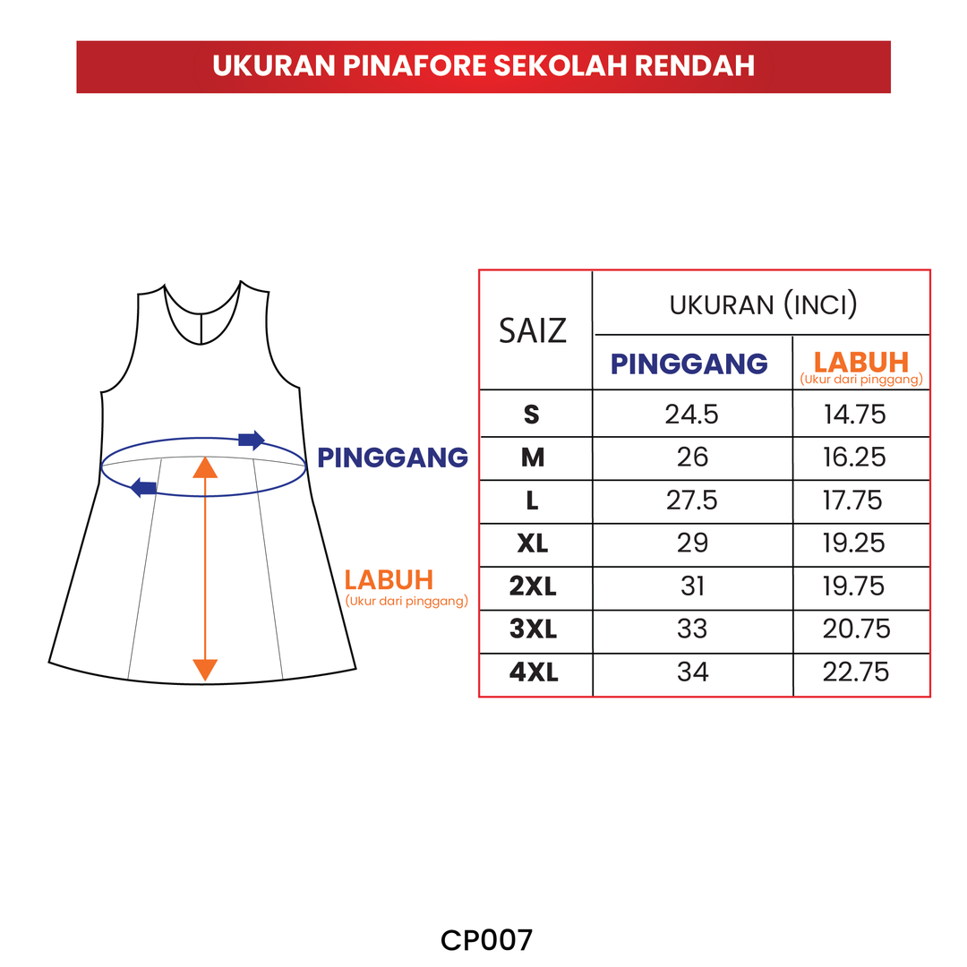 Canggih Girls Dark Blue School Pinafore