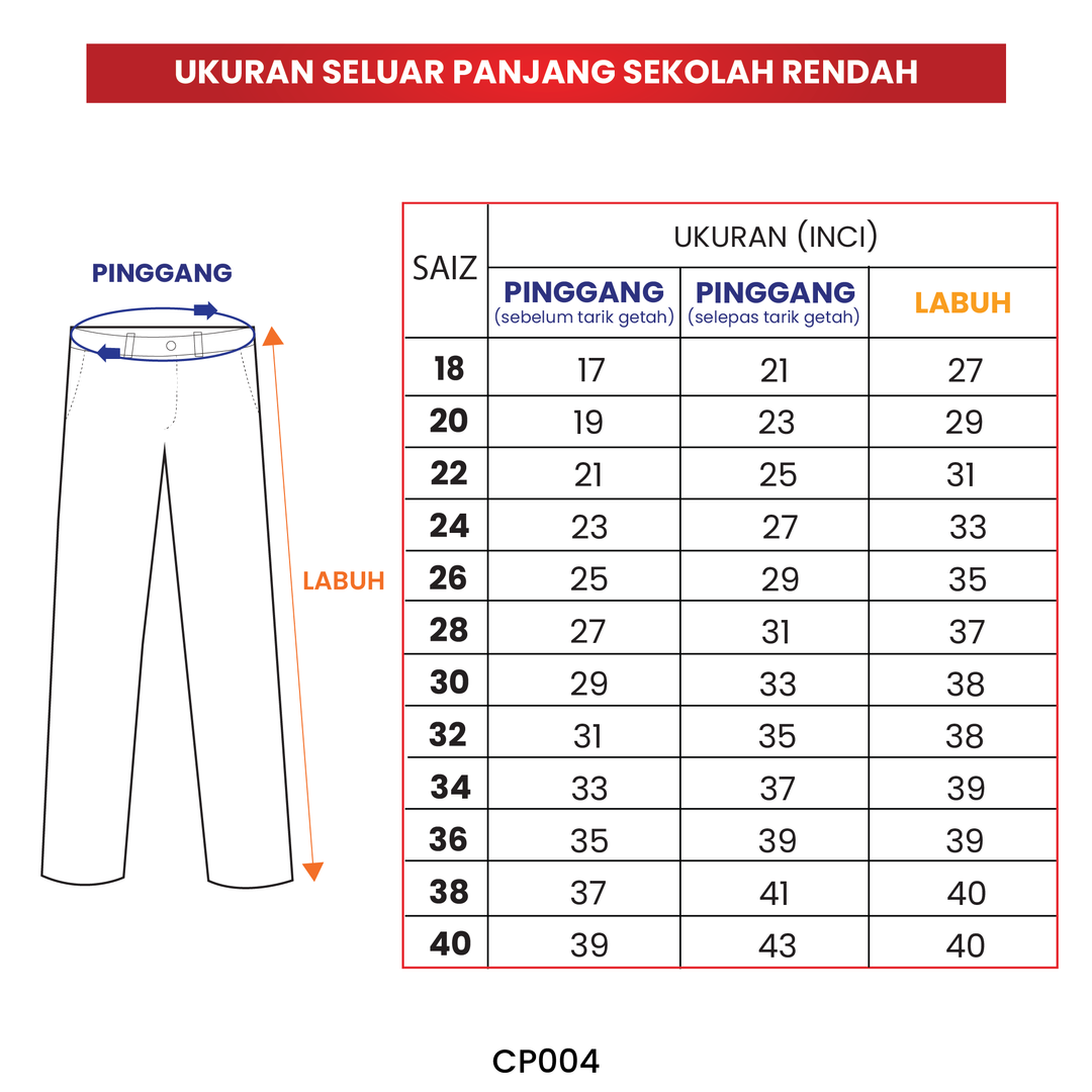 Canggih Boys Dark Blue School Long Pants Primary School