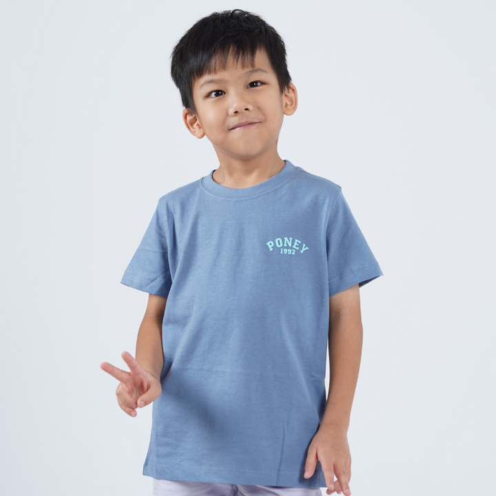 [Online Exclusive] Poney Unisex Blue Poney Logo Short Sleeve Tee