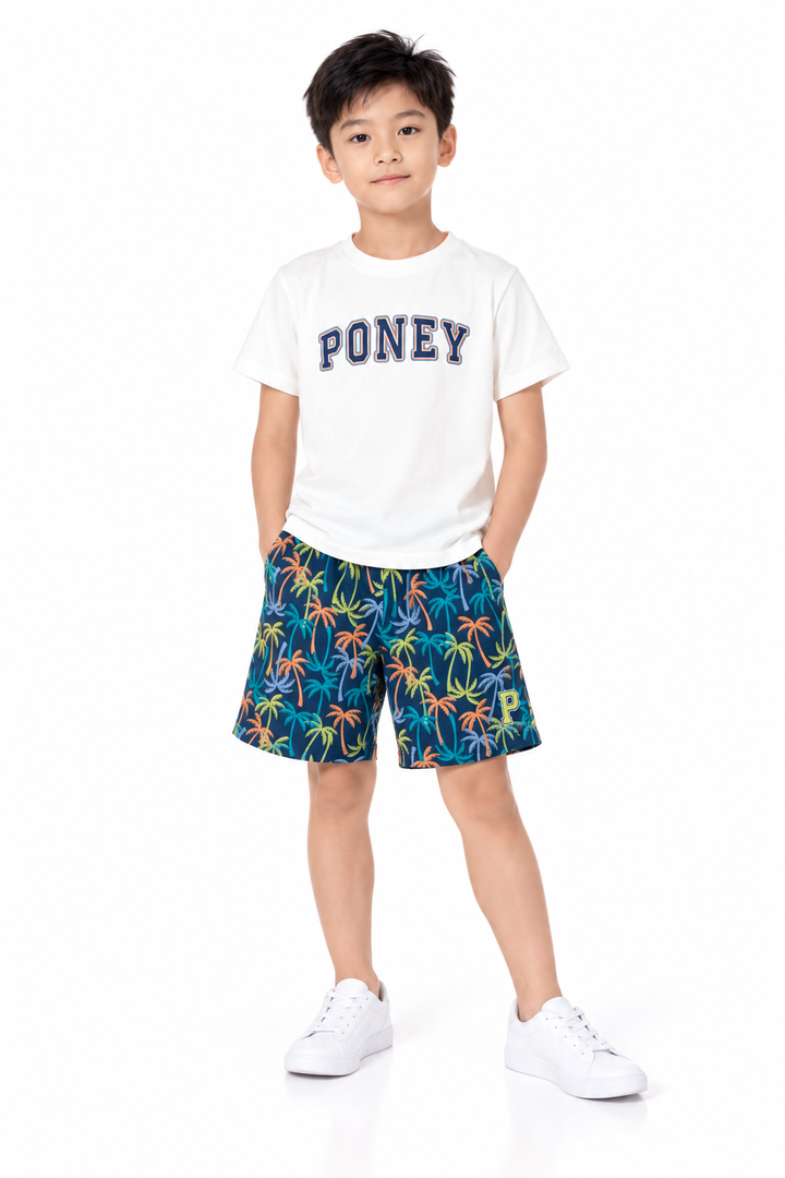 Poney Cream Branding Logo Short Sleeve Tee
