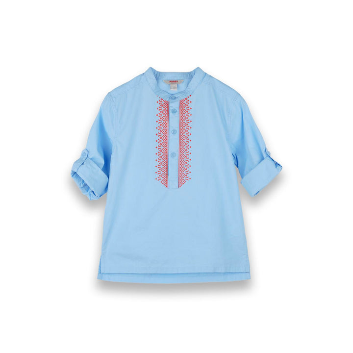 Poney Boys Blue Long Sleeve Shirt 17 2198047