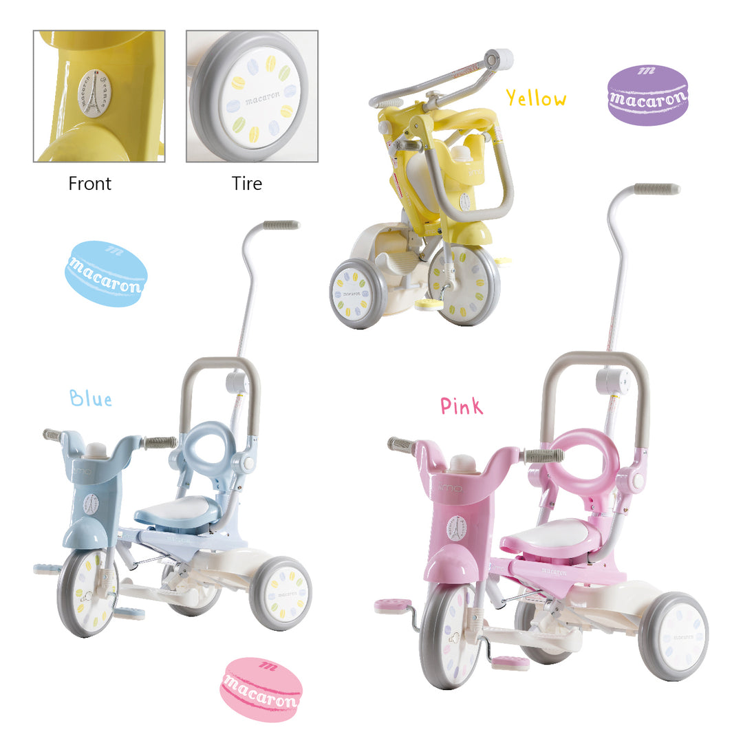 iimo #02 Pink 3in1 Macaron Foldable Tricycle for Kids IMT-6219