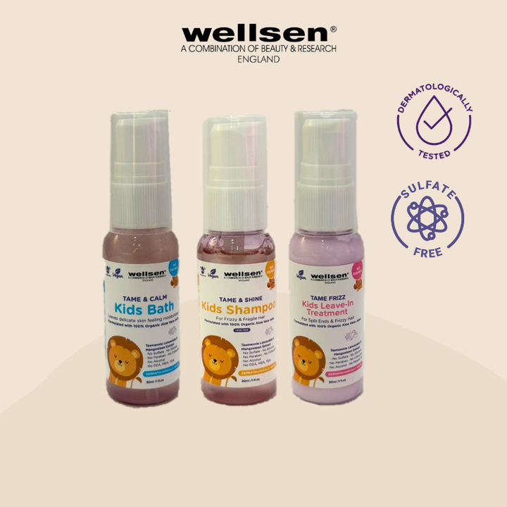 Wellsen Kids Travel Set (Shampoo,Bath,  Leave-in T (FG-405-0084)