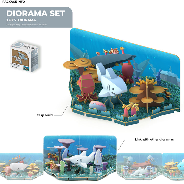 Halftoys Diorama Ocean White Shark