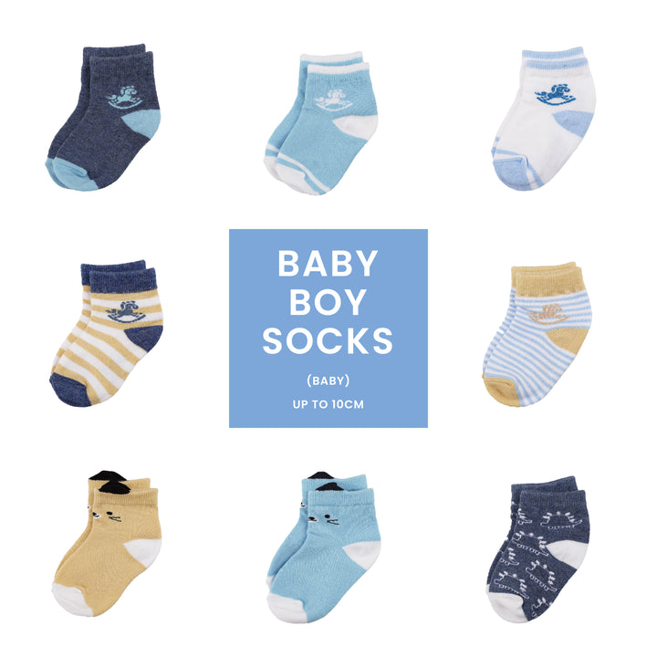 Poney Baby Boys Comfortable Socks Assorted Colours