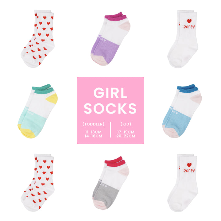 Poney Girls Comfortable Socks Assorted Colours