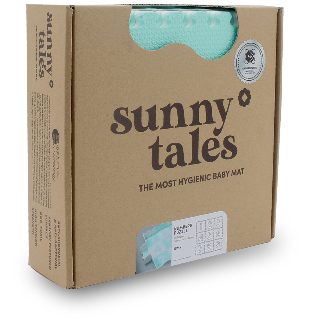 Sunny Tales : Numbers Antibacterial Puzzle (Green/White)