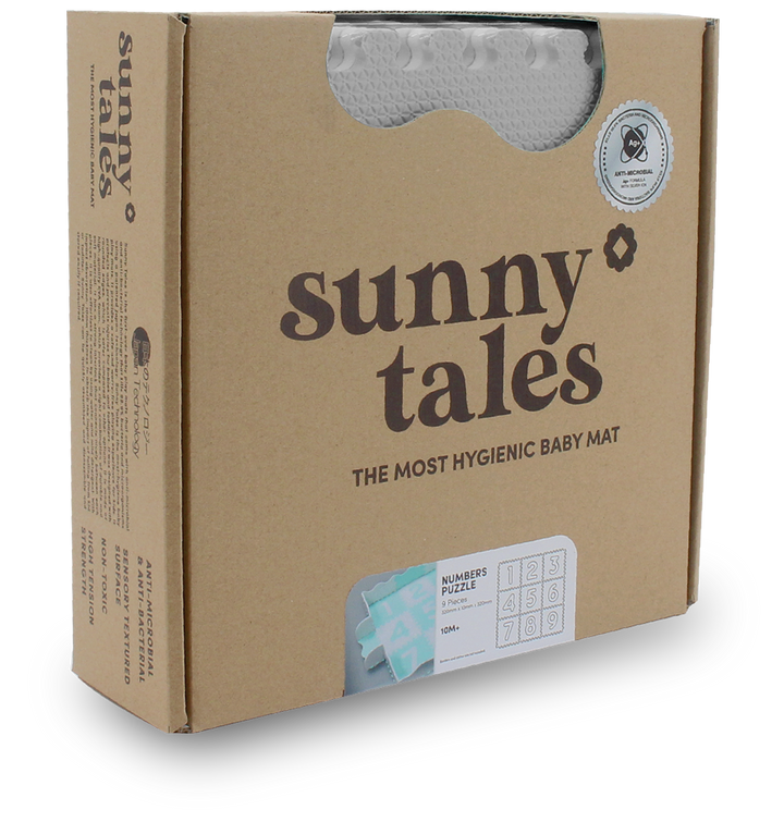 Sunny Tales : Numbers Antibacterial Puzzle (Grey/White)