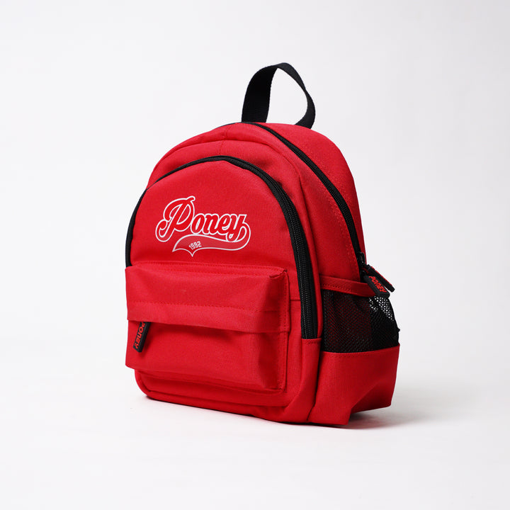 Poney Unisex Red Classic Poney1992 Logo Backpack Bag TB071